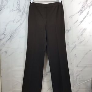 Lafayette 148 New York Brown Wool Dress Pants